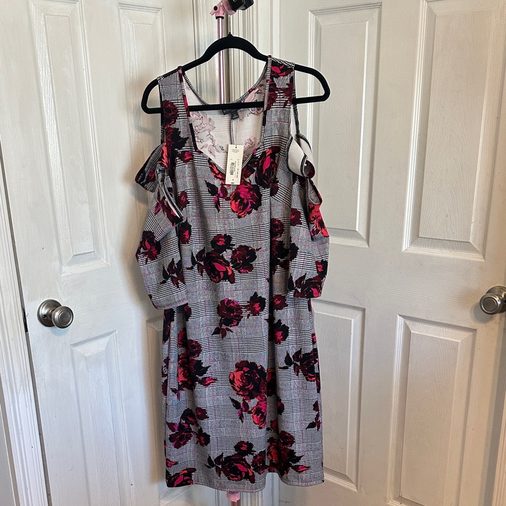 Floral Cold Shoulder Dress